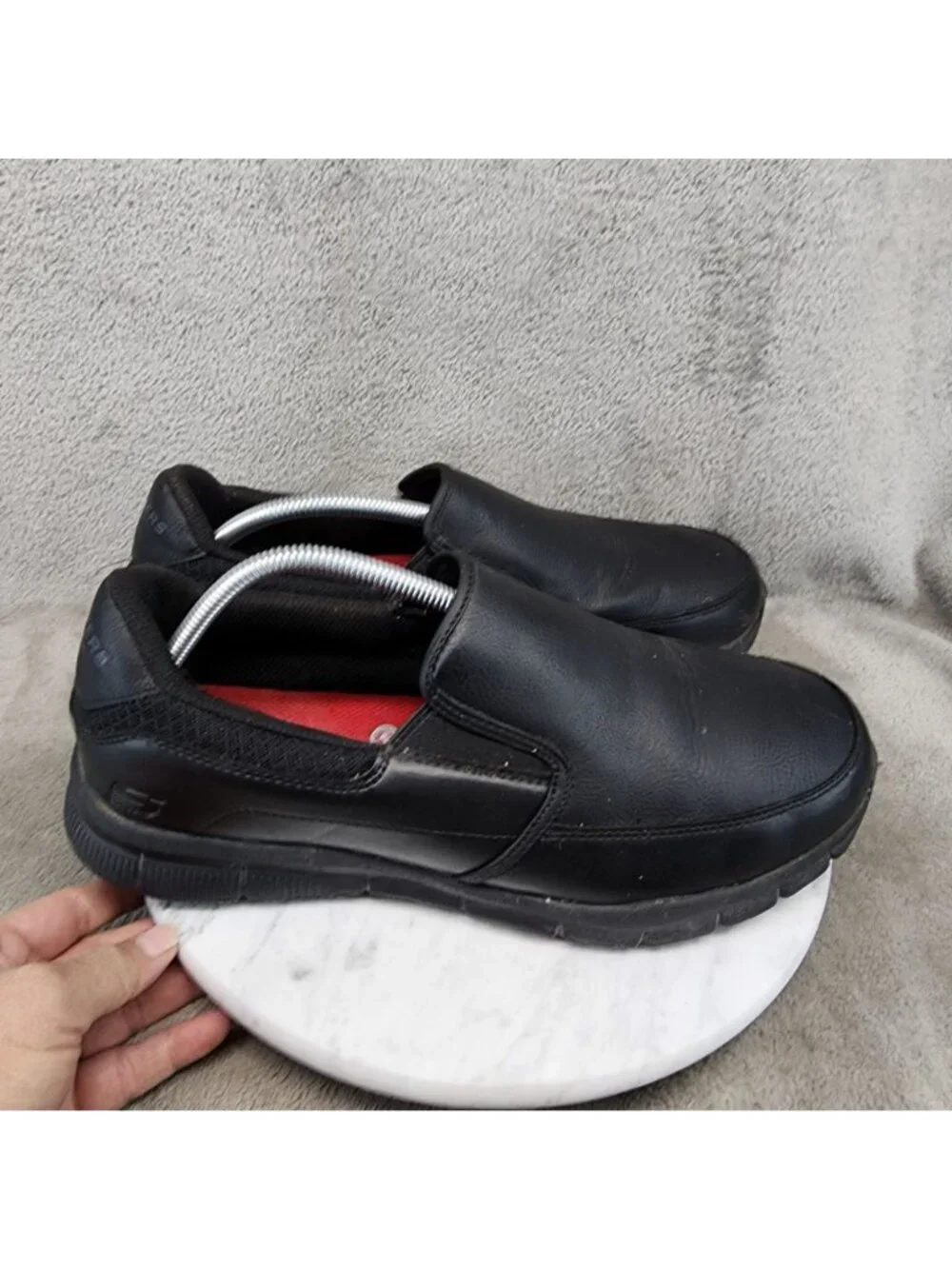Skechers Shoes Mens Size 11 Wide Black Work Slip Resistant Sneakers *Read*